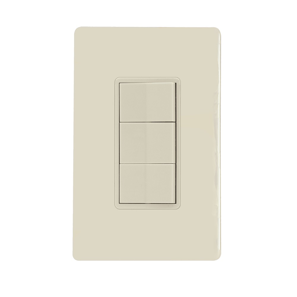 Interruptor triple de tecla blanco eagle