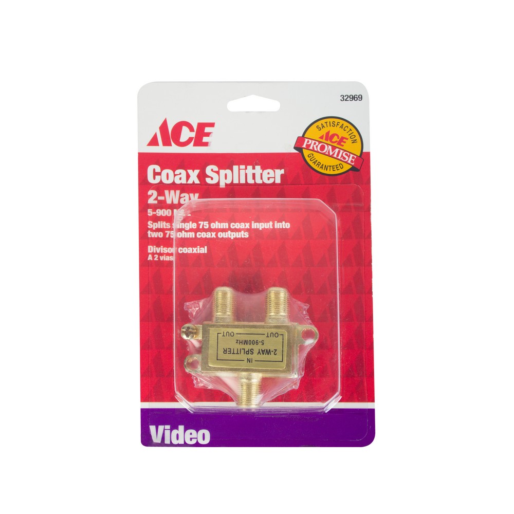 Spliter para cable coaxial 2 vias