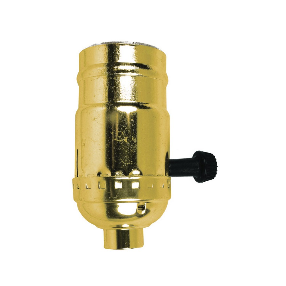 Socket e27 de perilla de 3 vias brass