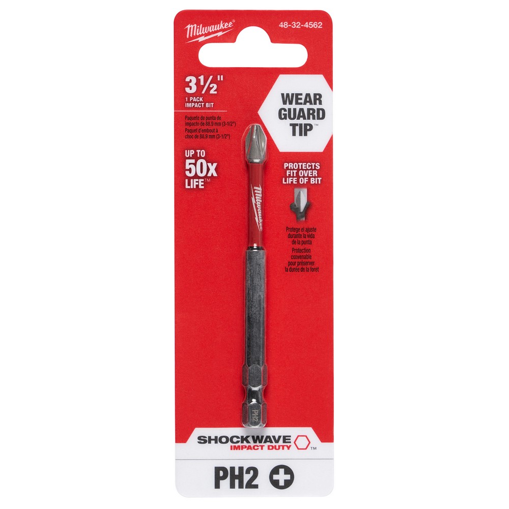 Punta atornillador phillips #2 3-1/2 pulg (63 mm)