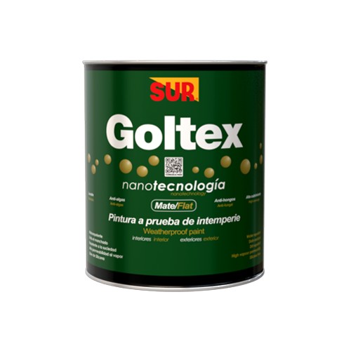 Pintura mate goltex base 1/4 gal deepp