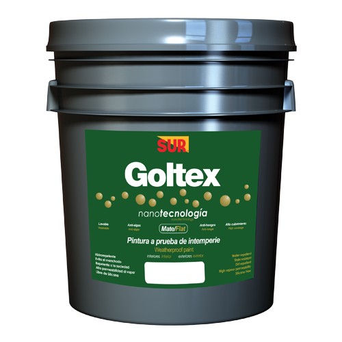 Pintura mate golex base transparente 5 gal