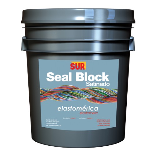Pintura satinada acrilica seal block b transparente 5 gal