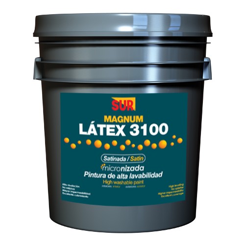 Pintura satinada latex base media 5 gal