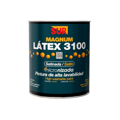 Pintura satinada latex base 1-4 gal media