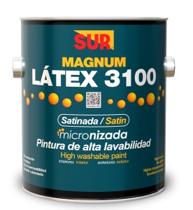 Pintura satinada latex galon base transparente