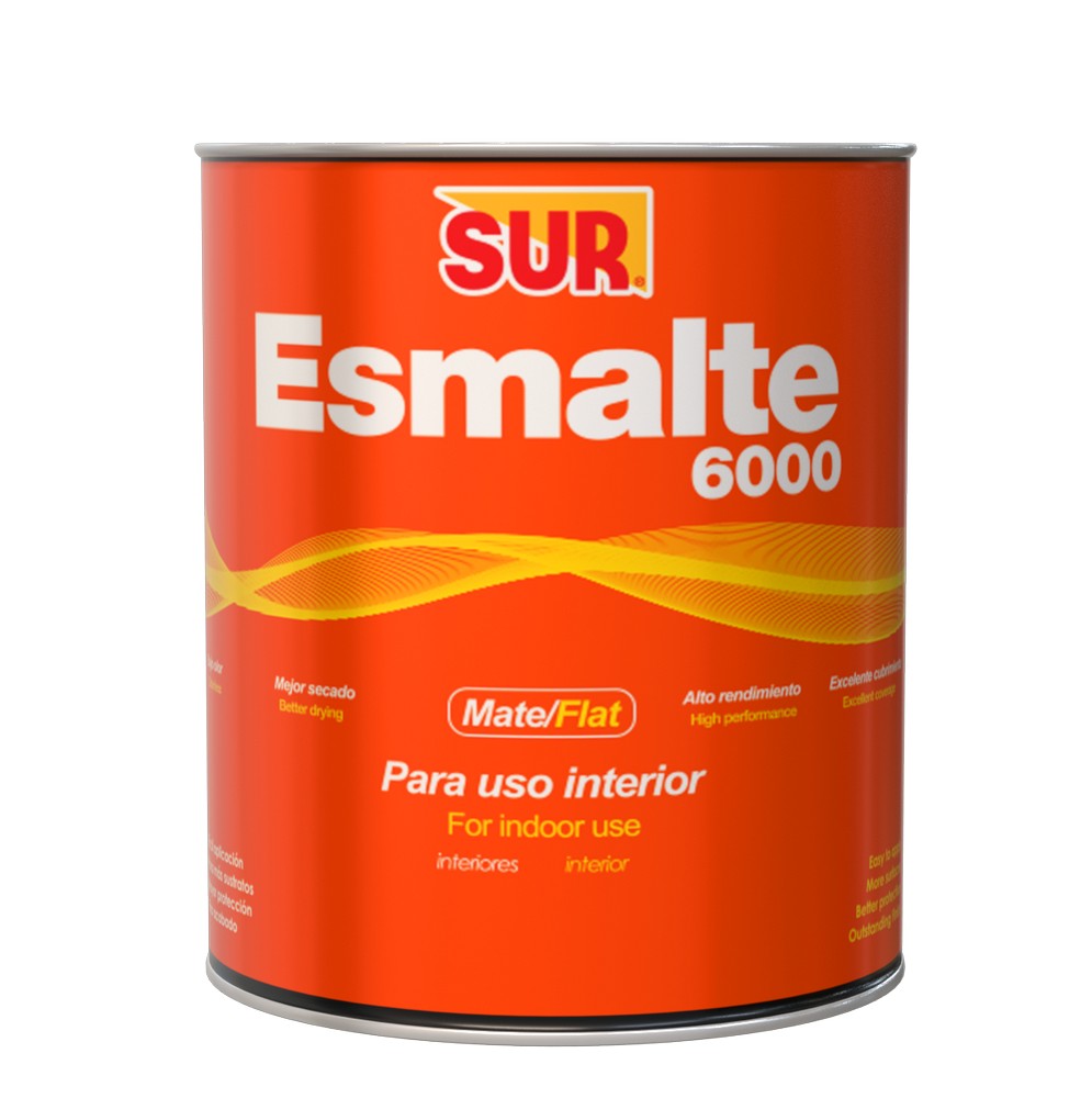 Esmalte 6000 mate base pastel en aceite 1/4 galon