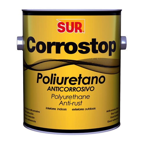 Pintura anticorrosiva poliuretano corrostop  galon negro