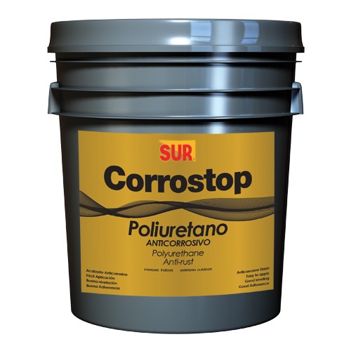 Pintura anticorrosiva poliuretano corrostop gris 5 gal