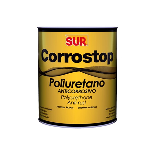 Pintura anticorrosiva poliuretano corrostop 1/4 gal gris