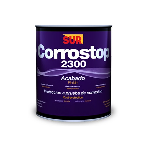 Pintura anticorrosiva corrostop 1-4 gal acabado gris