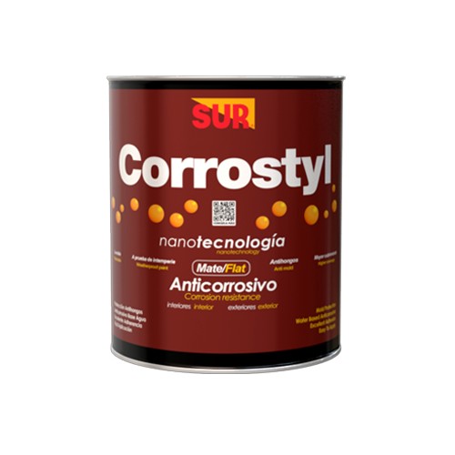 Anticorrosivo corrostyl acrilico 1/4 gal negro