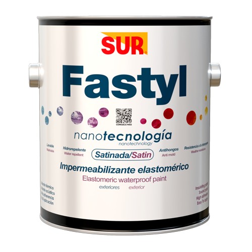 Impermeabilizante satinado fastyl 1 gal negro