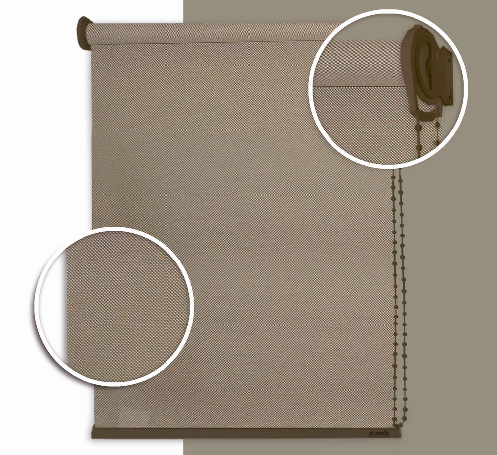 Cortina roller sun screen 3% 130x220 cm tierra