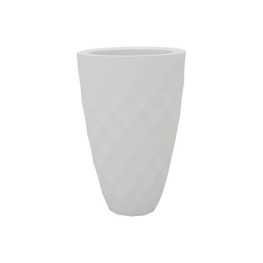 Maceta plástica cónica 18x36 pulg blanca
