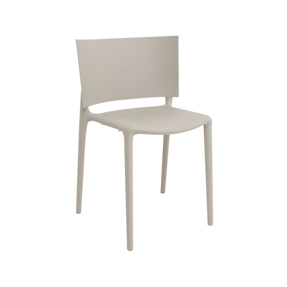 Silla moderna plastica africa ecru