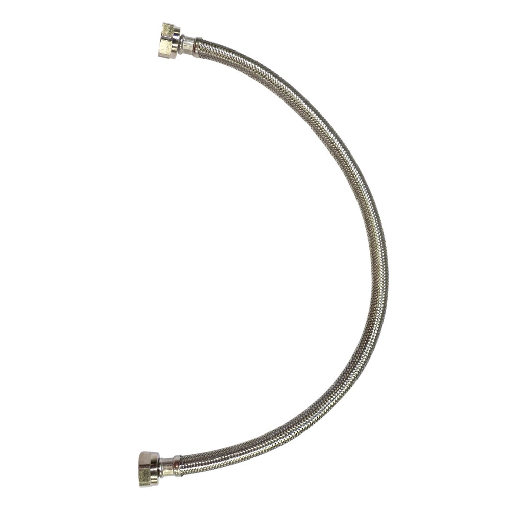 Tubo de abasto flexible metalico para lavamano de 1-2x1-2x20 pulg