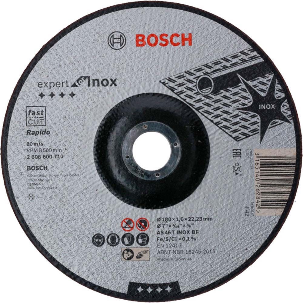 Disco para acero inox 7 pulgx1.6x22.23 mm