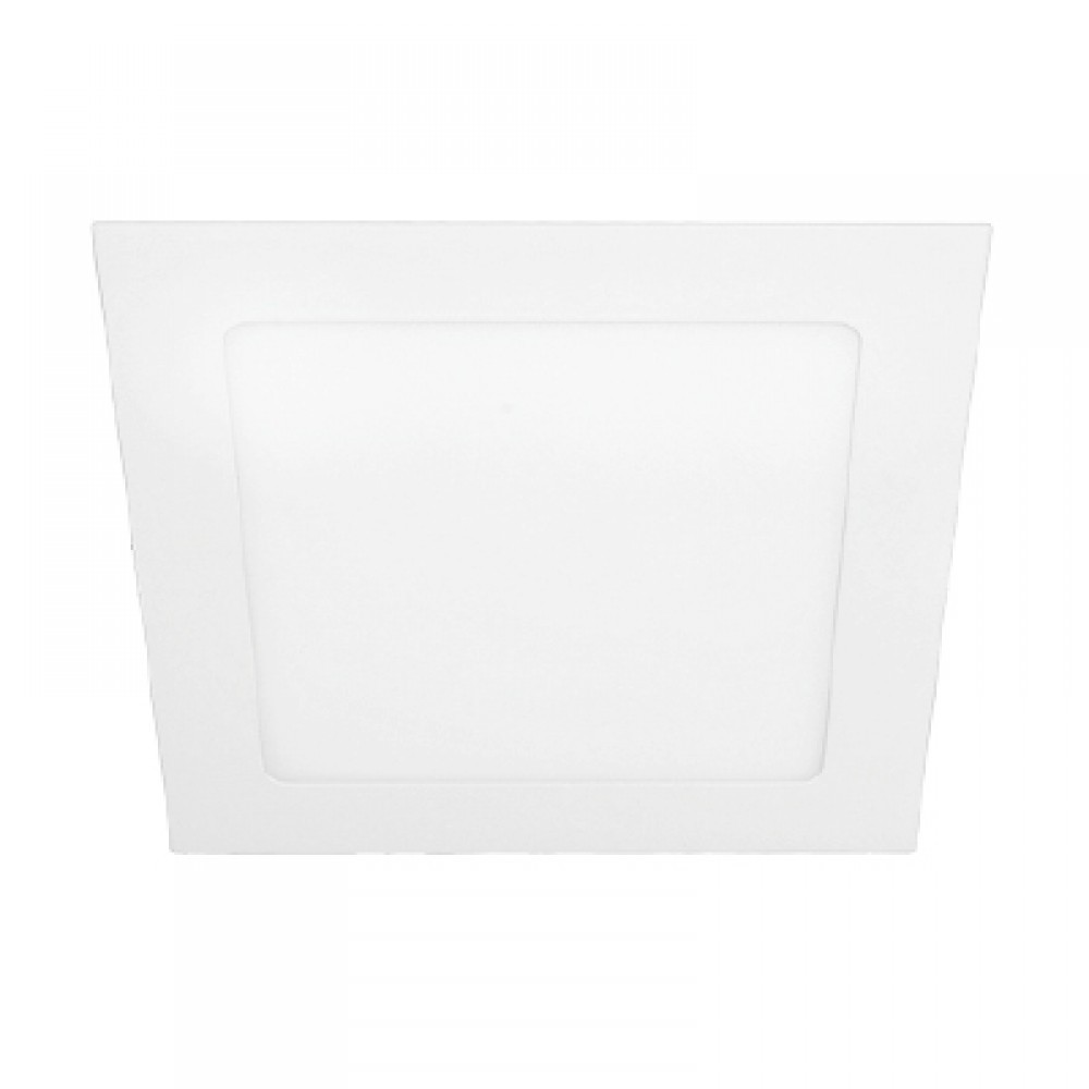 Empotrable led integrado blanco fijo 12 w cuadrado luz fria