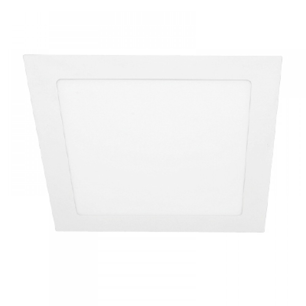 Empotrable led integrado blanco fijo 18 w cuadrado luz calida