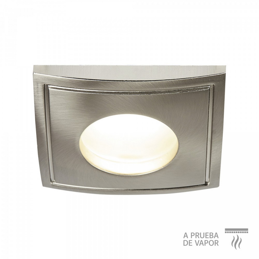 Empotrable fijo cuadrado a prueba vapor mr16 satin