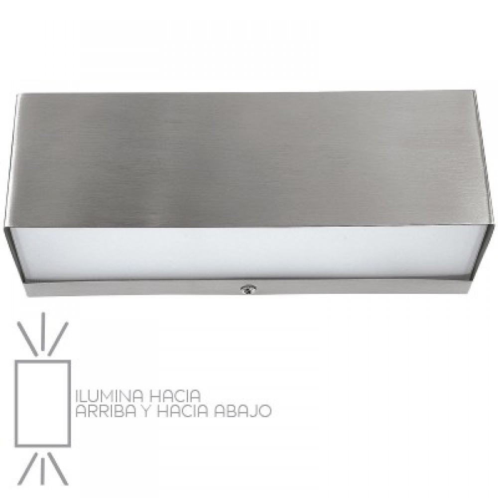 Luminaria exterior pared led integrado 4 w satin luz neutra