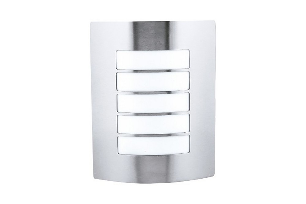 Luminaria exterior rectangular acero e27 satin