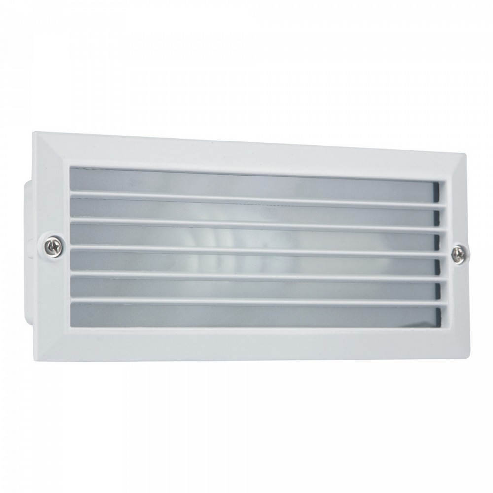 Luminaria pasillo/escalera rejilla aluminio blanco e27