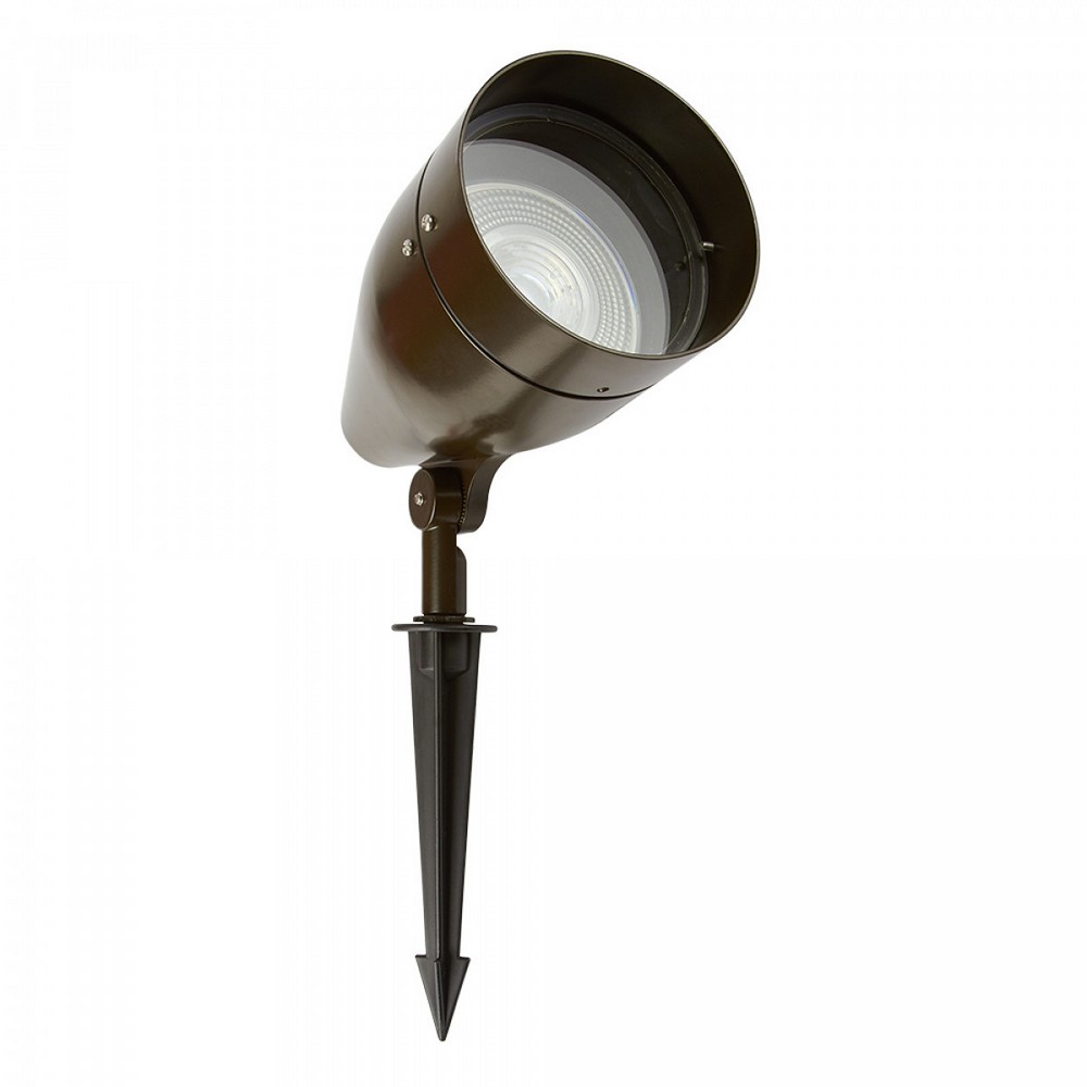 Estaca exterior conico aluminio e27 cafe par38-50 w