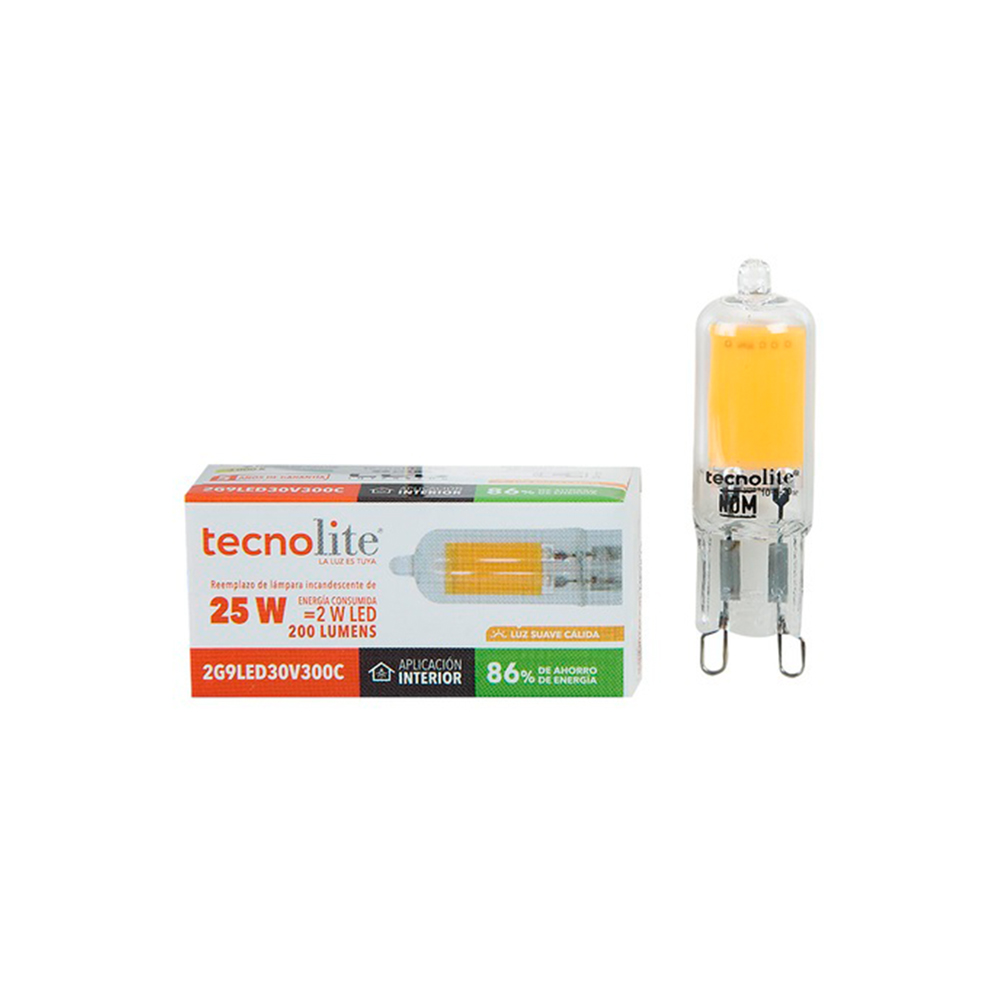 Bombillo led g9 2.5 w luz calida