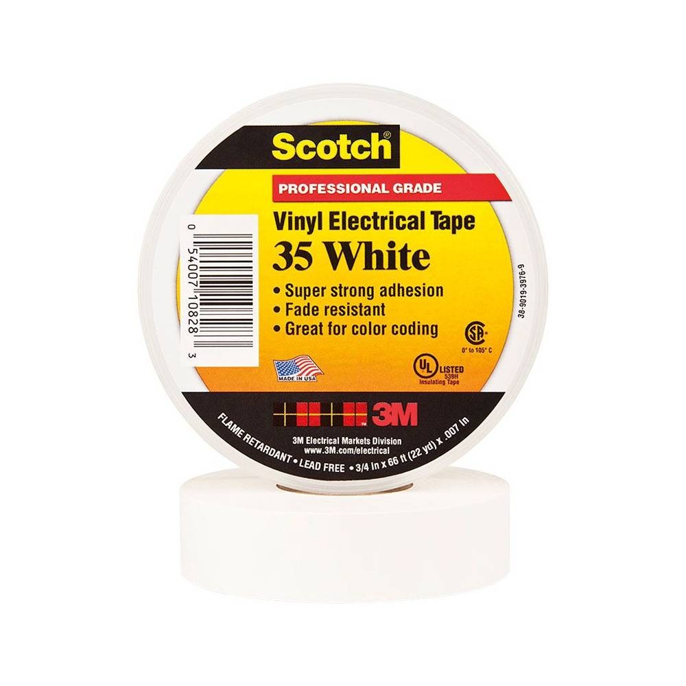 Tape electrico 19mmx20 m blanco 3m