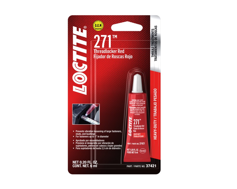Trabador de roscas resistencia alta loctite 271 rojo