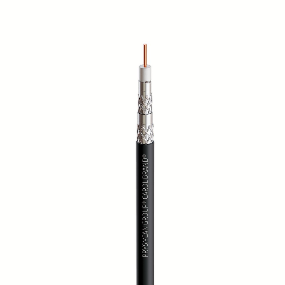 Cable coaxial rg 6/quad shield malla 100%