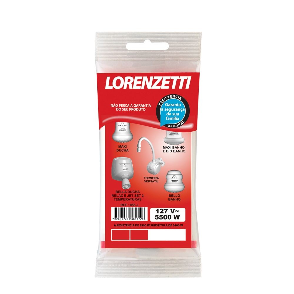 Resistencia para ducha maxi relax 127v 5500w lorenzetti