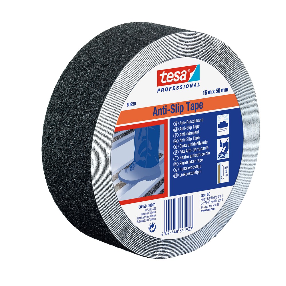 Cinta antideslizante negra 5 cm x 15 m