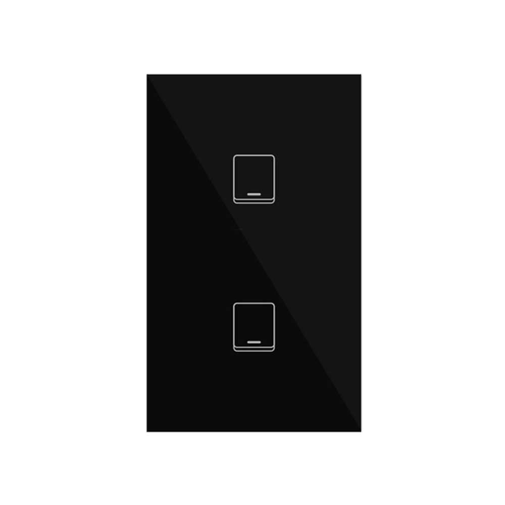 Interruptor doble de pared wifi negro led blanca