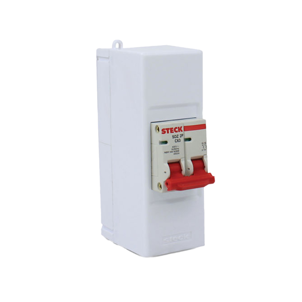 Breaker caja para interior de sobreponer 63ax1p steck