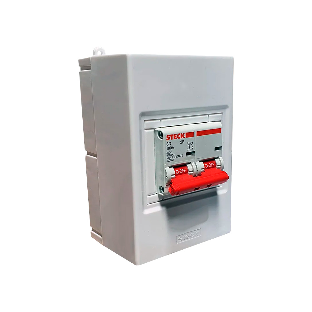 Breaker caja metalico para interperie 100ax2p steck