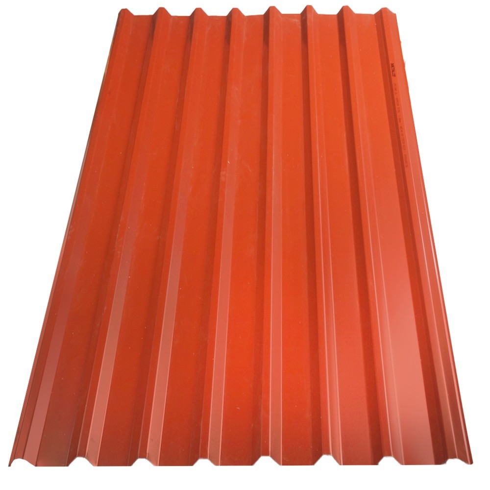 Lamina techo rectangular no 26 1.07x3.05 mts roja