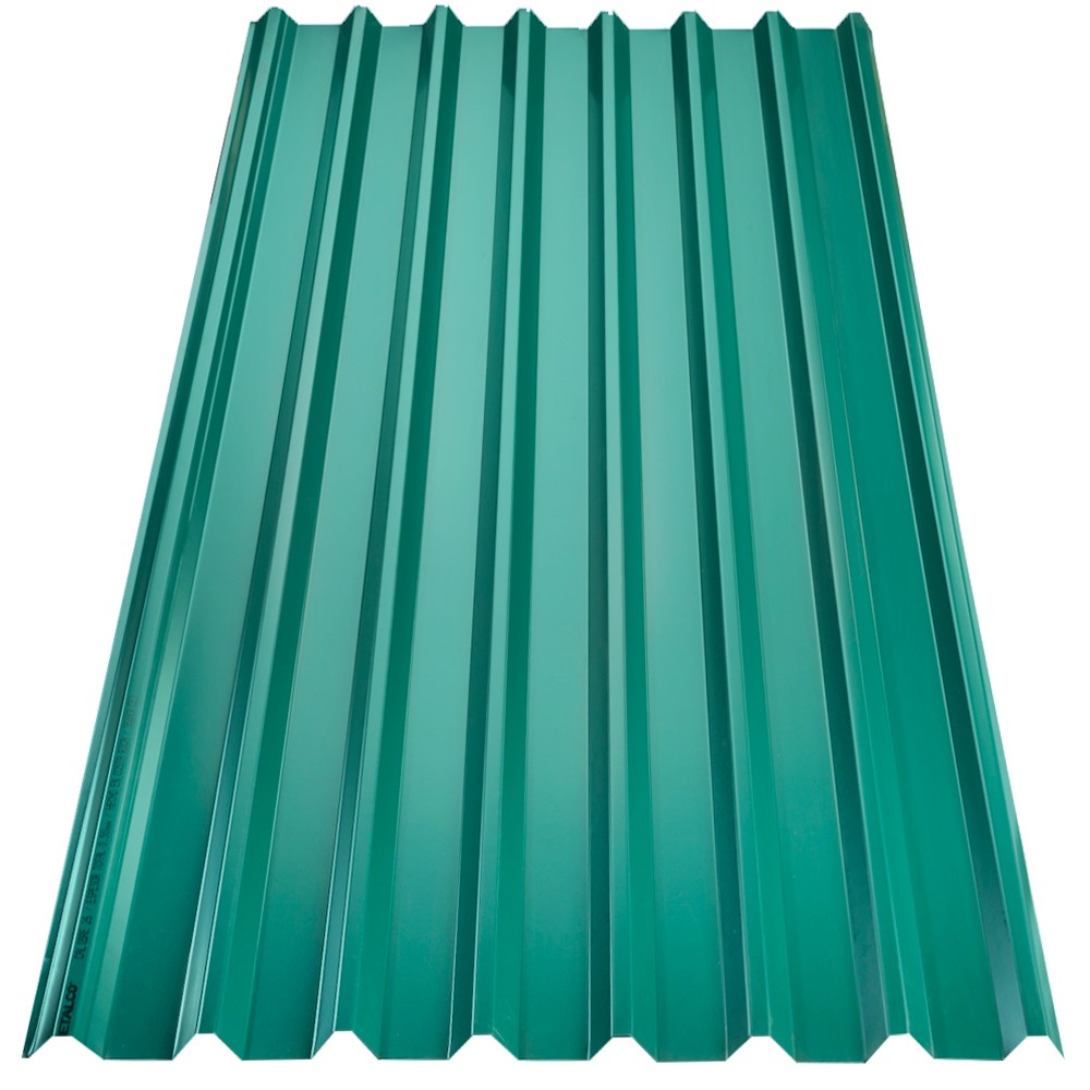 Lamina techo rectangular calibre 26 1.07x3.66 m verde esmalada - Lámina ...
