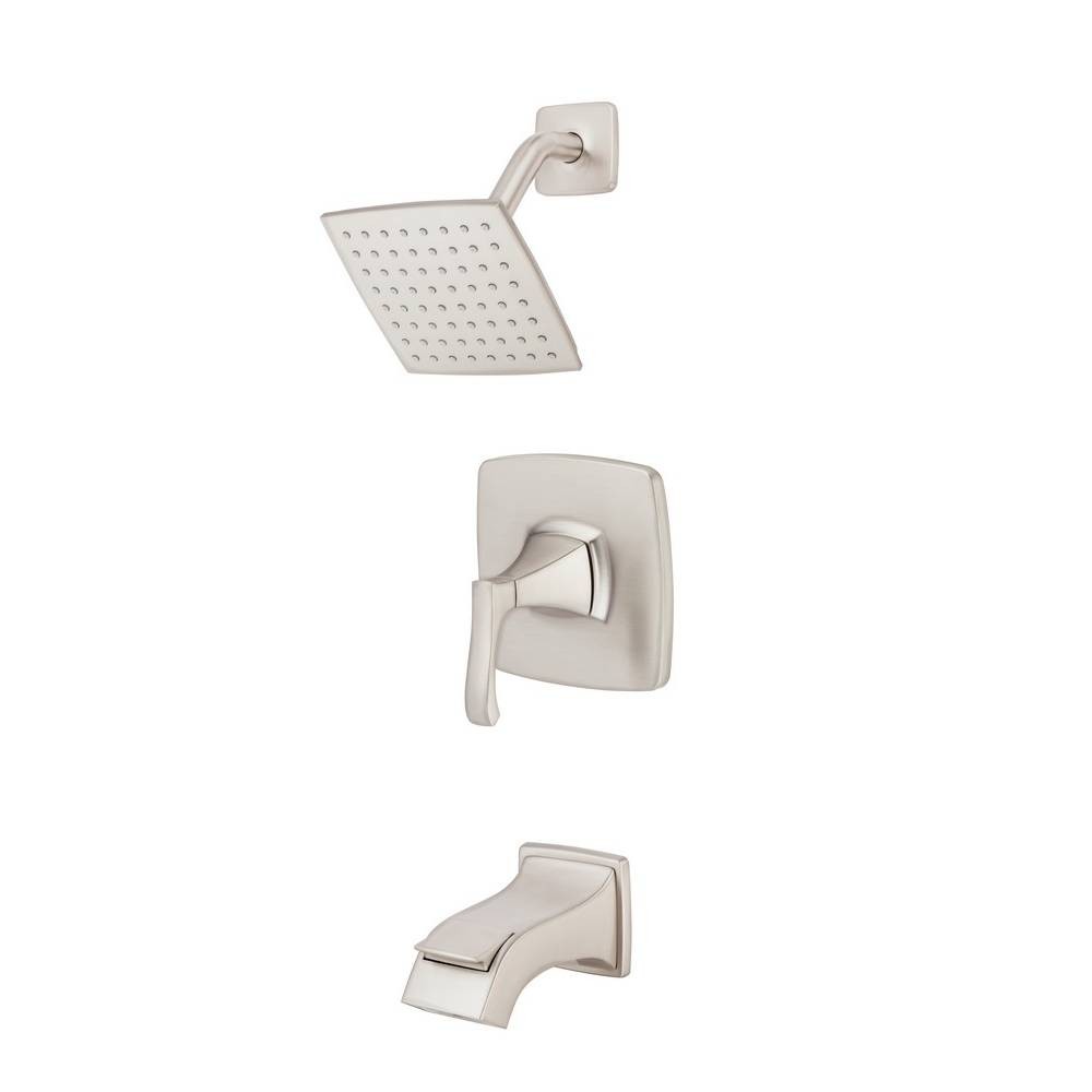 Grifo para ducha monocomando cuadrada niquel