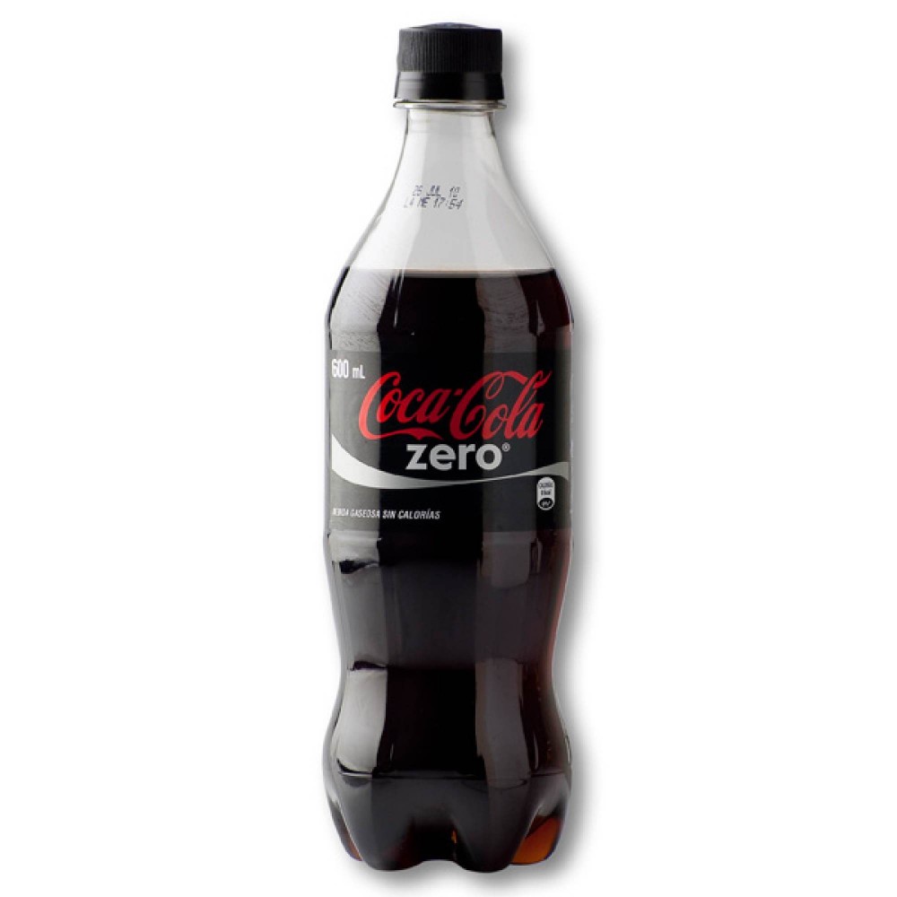 Bebida gaseosa sabor cola sin azúcar 600 ml