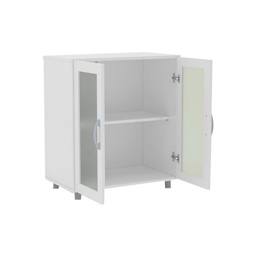 Mueble multiusos con puertas 74 x 66 x 39 cm blanco