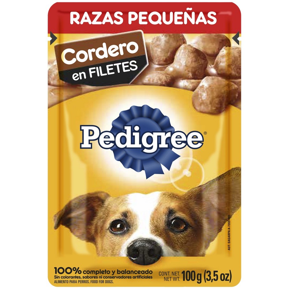 Comida humeda para perro raza pequeña sabor cordero 100 g