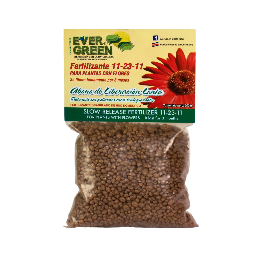 Fertilizante granulado de liberación lenta 11-23-11 de 200 g
