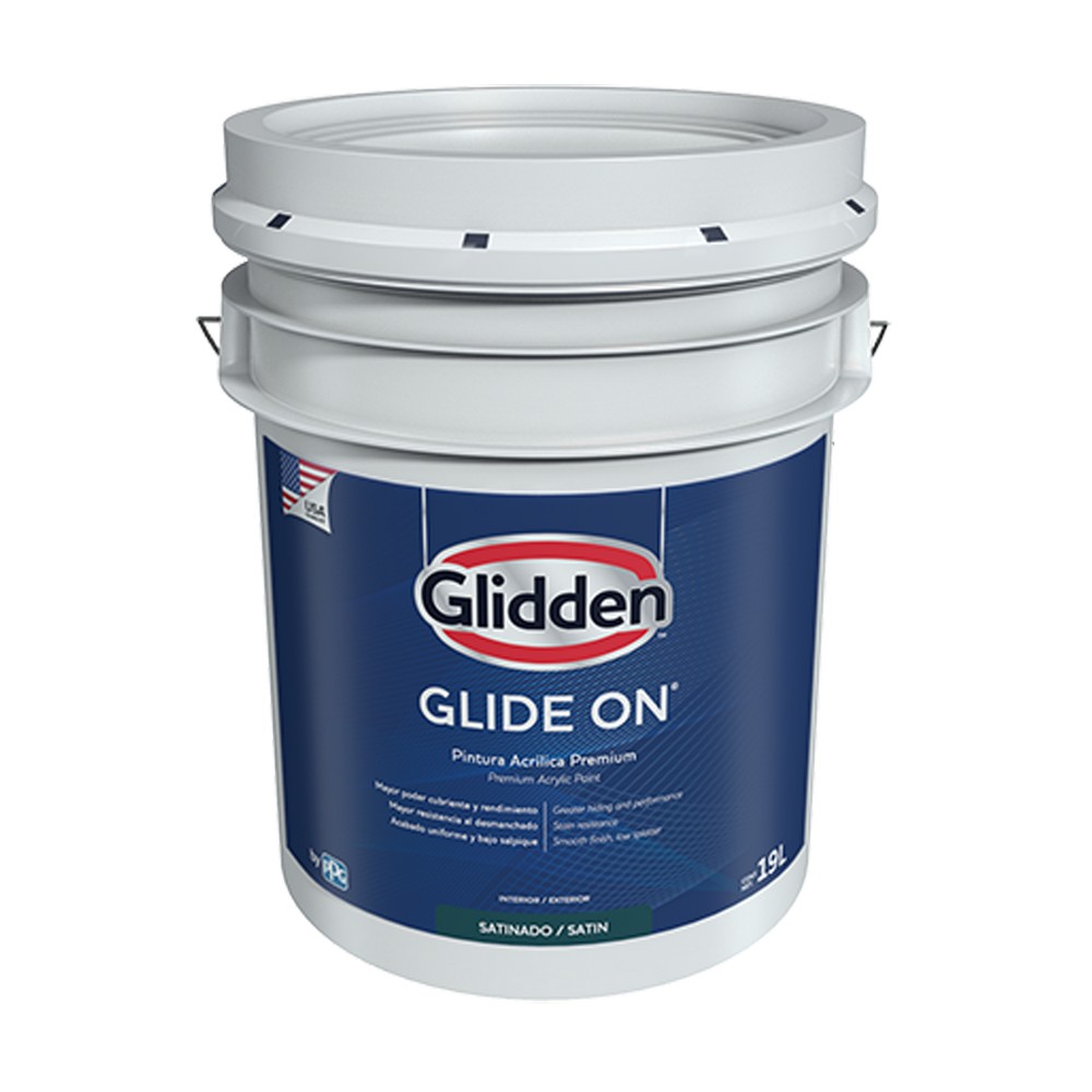 Pintura latex base intermedia satin glide-on 18.927 l (cub)