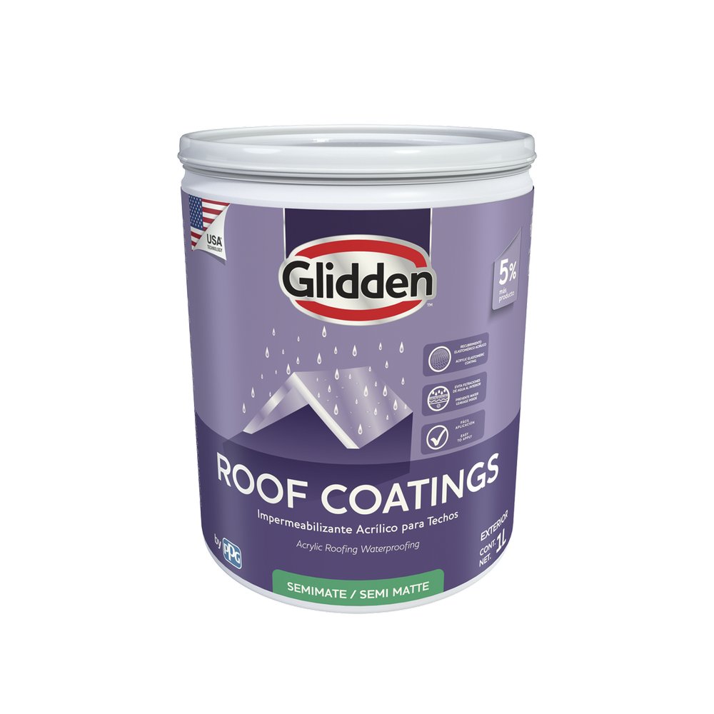 Impermeabilizante para techo 7a blanco semimate roof coatings 1 l (qto)