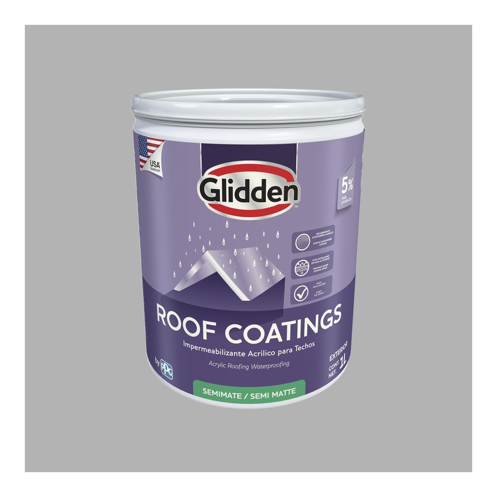 Impermeabilizante para techo roof coating gris 7a 1 l