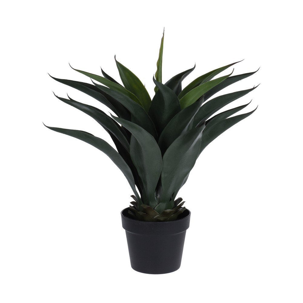 Maceta con planta artificial 25 hojas 60 centimetros