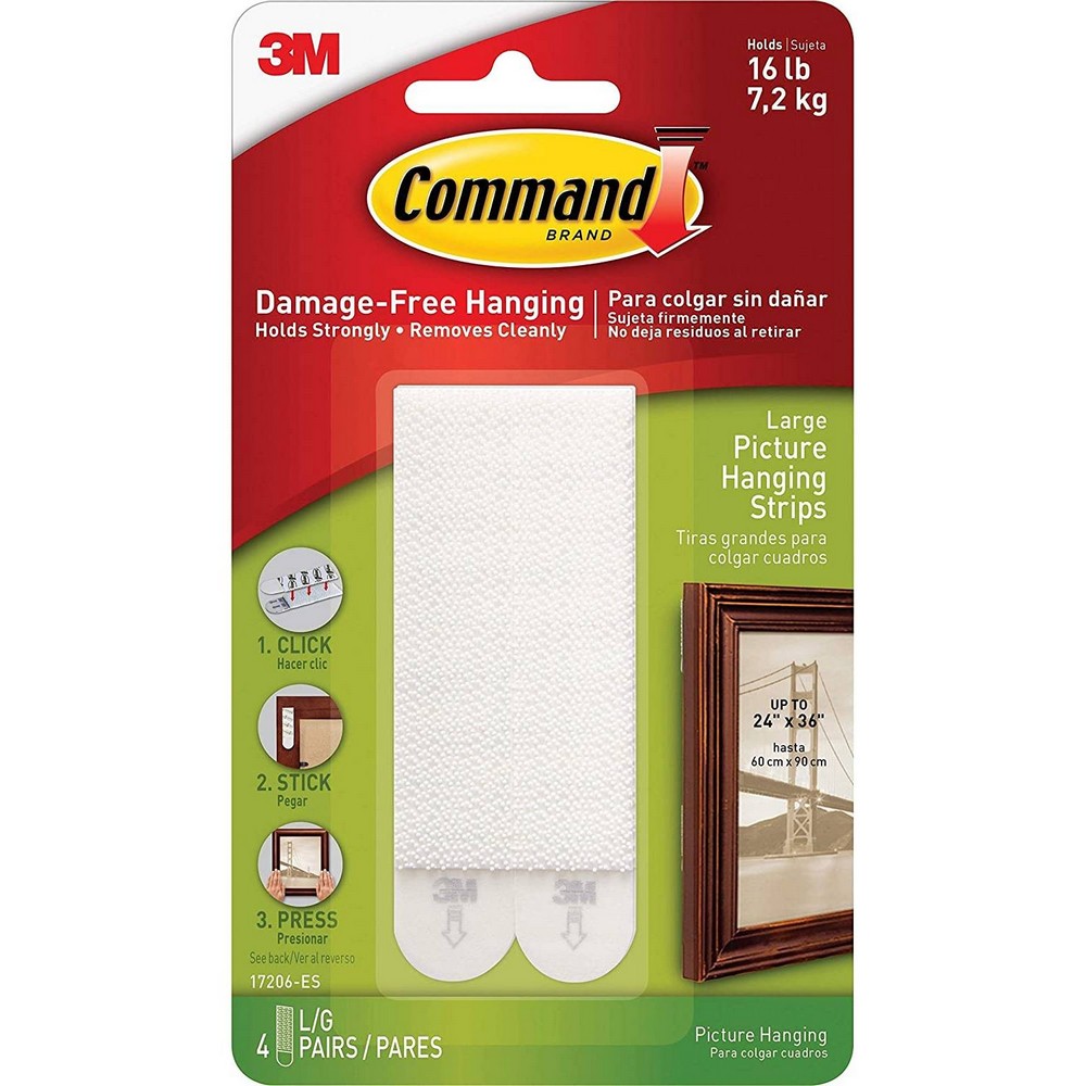 Tiras sujeta cuadros large command 7.25 kg 8 pzas